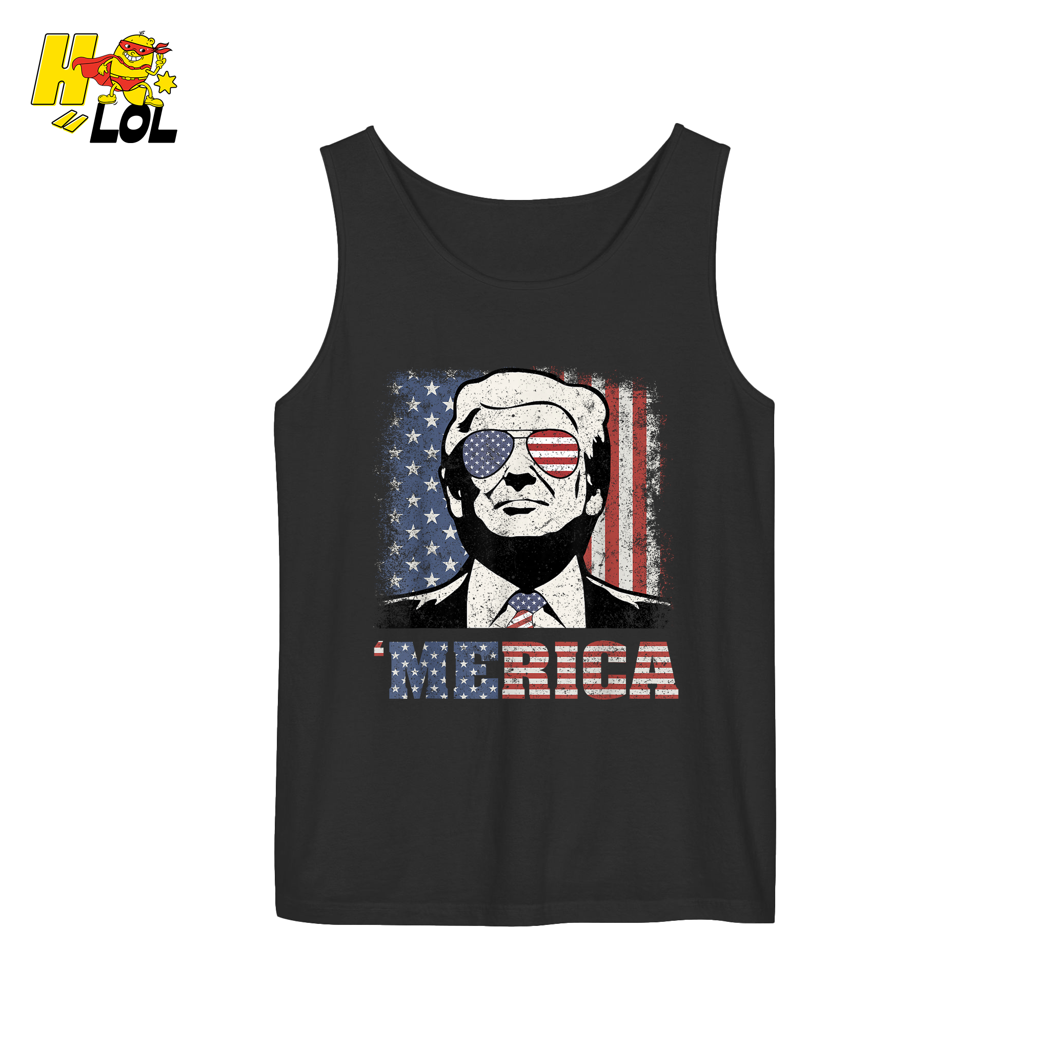Merica Shirt Patriotic USA Flag Sunglasses Graphic Sweatshirt - HQLOL