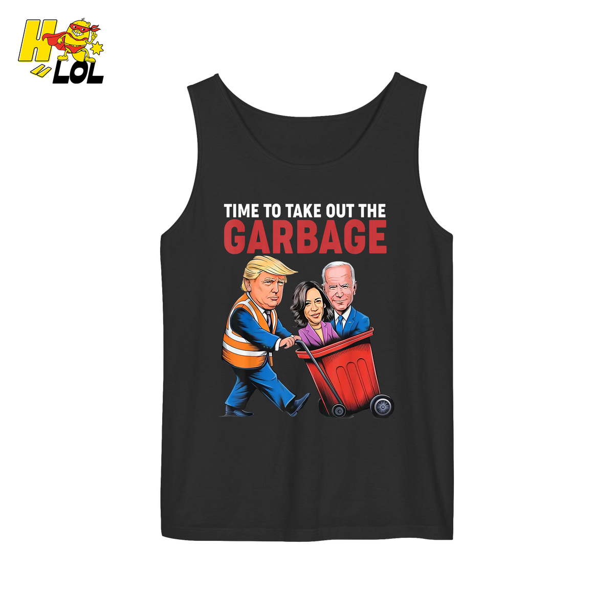 Trump Dumping Biden & Harris “Garbage” Shirt – Funny Political Satire Gift - HQLOL