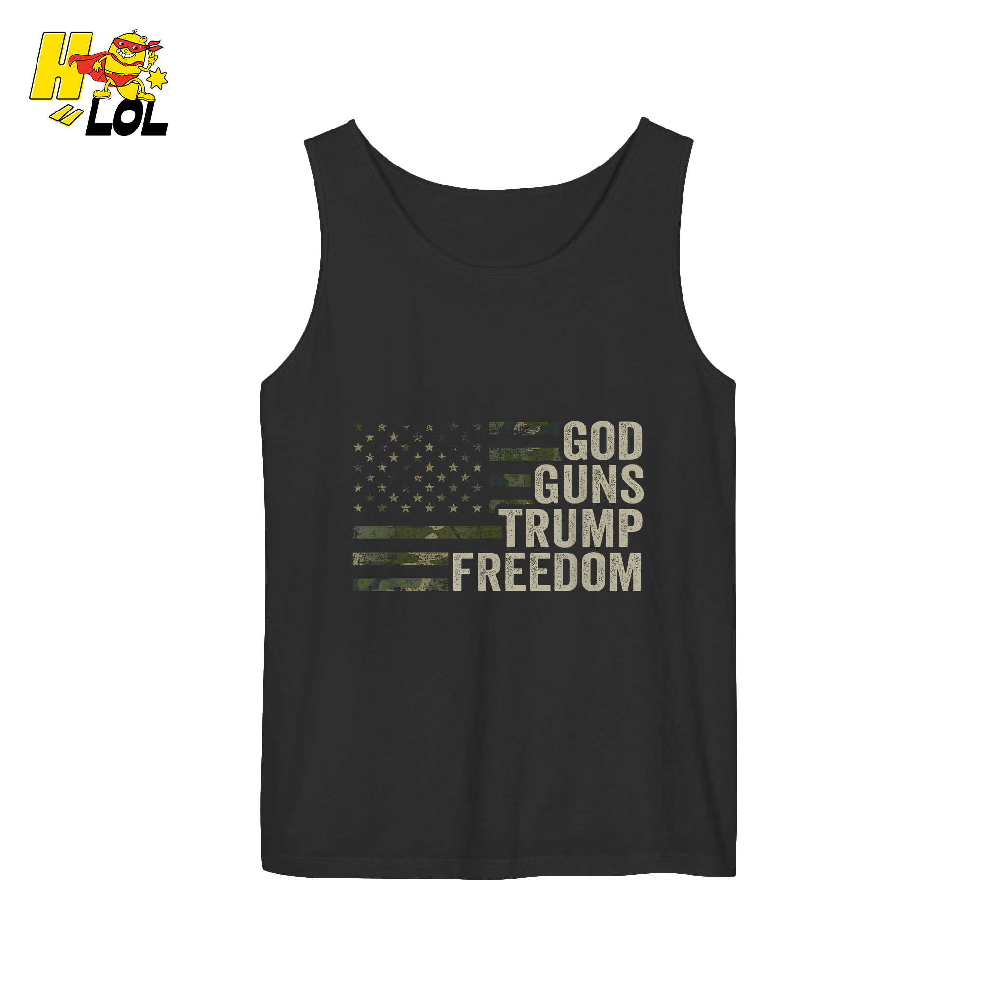 God Guns Trump Freedom Shirt Patriotic Camo Flag Shirt - HQLOL