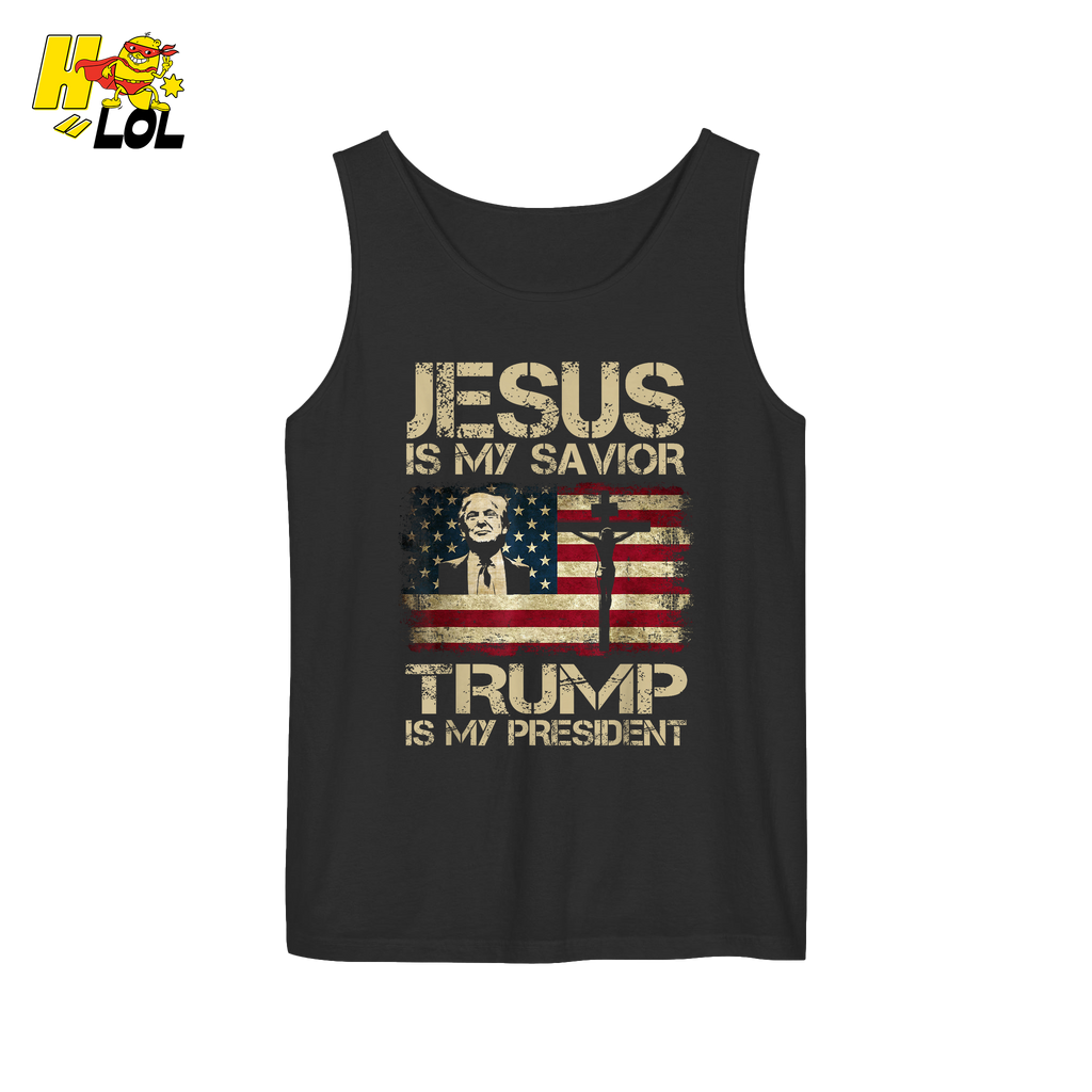 Jesus Is My Savior Trump Is My President Shirt Christian Patriotic - HQLOL