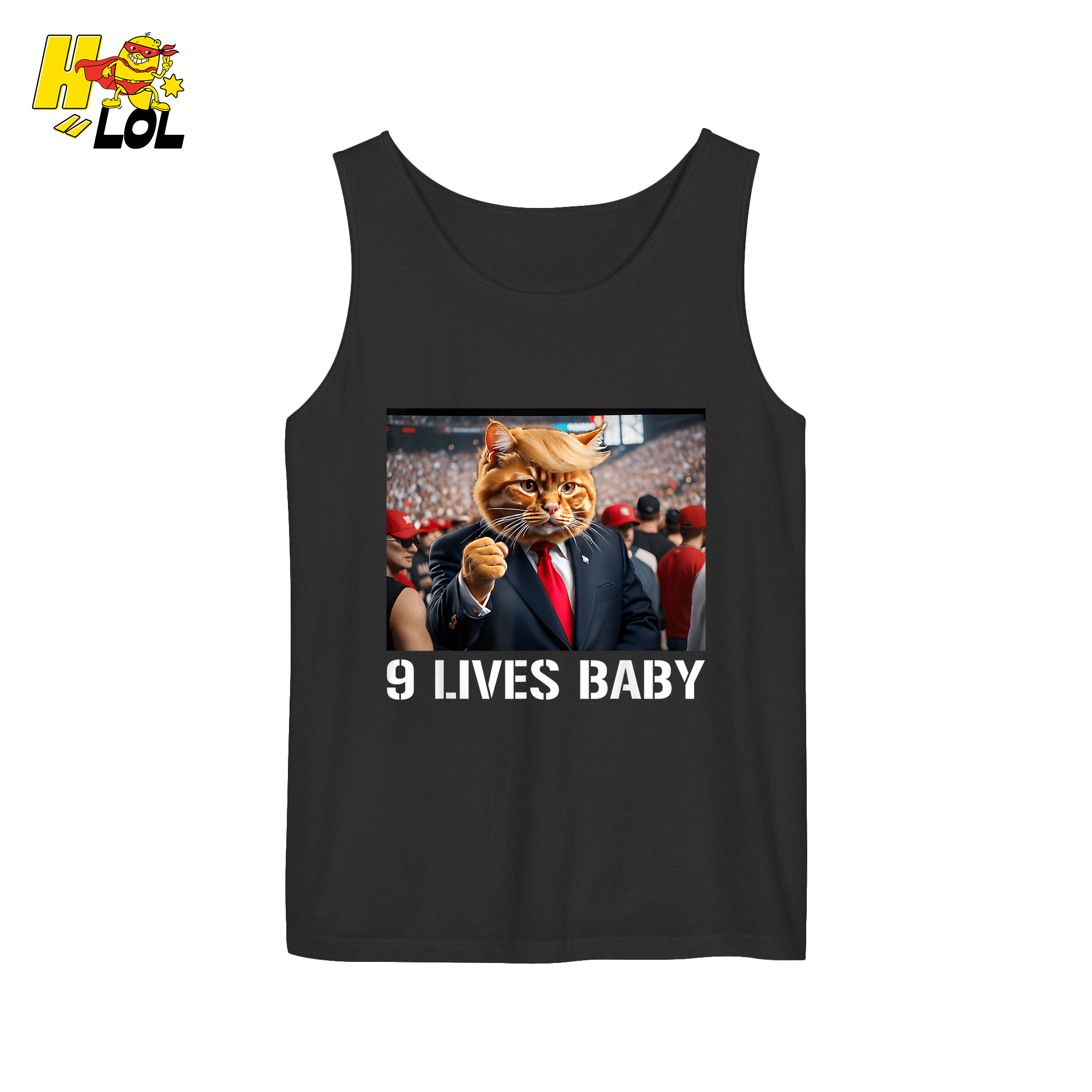 9 Lives Baby Shirt Funny Cat Meme Graphic Shirt - HQLOL