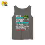 Funny Political Fishing Shirt Teach a Democrat to Fish Blame Trump - HQLOL