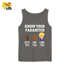 Know Your Parasites Shirt Funny Tick Meme Satire Graphic Shirt - HQLOL