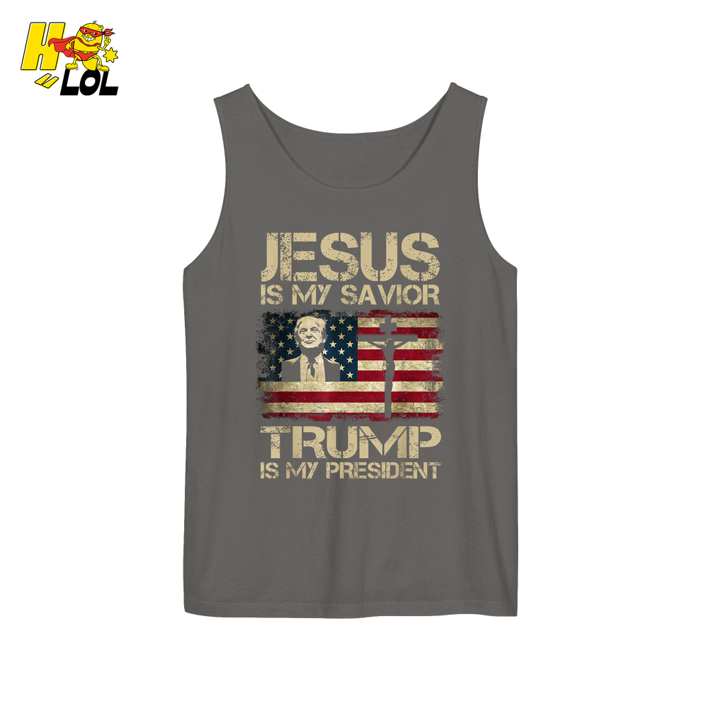 Jesus Is My Savior Trump Is My President Shirt Christian Patriotic - HQLOL