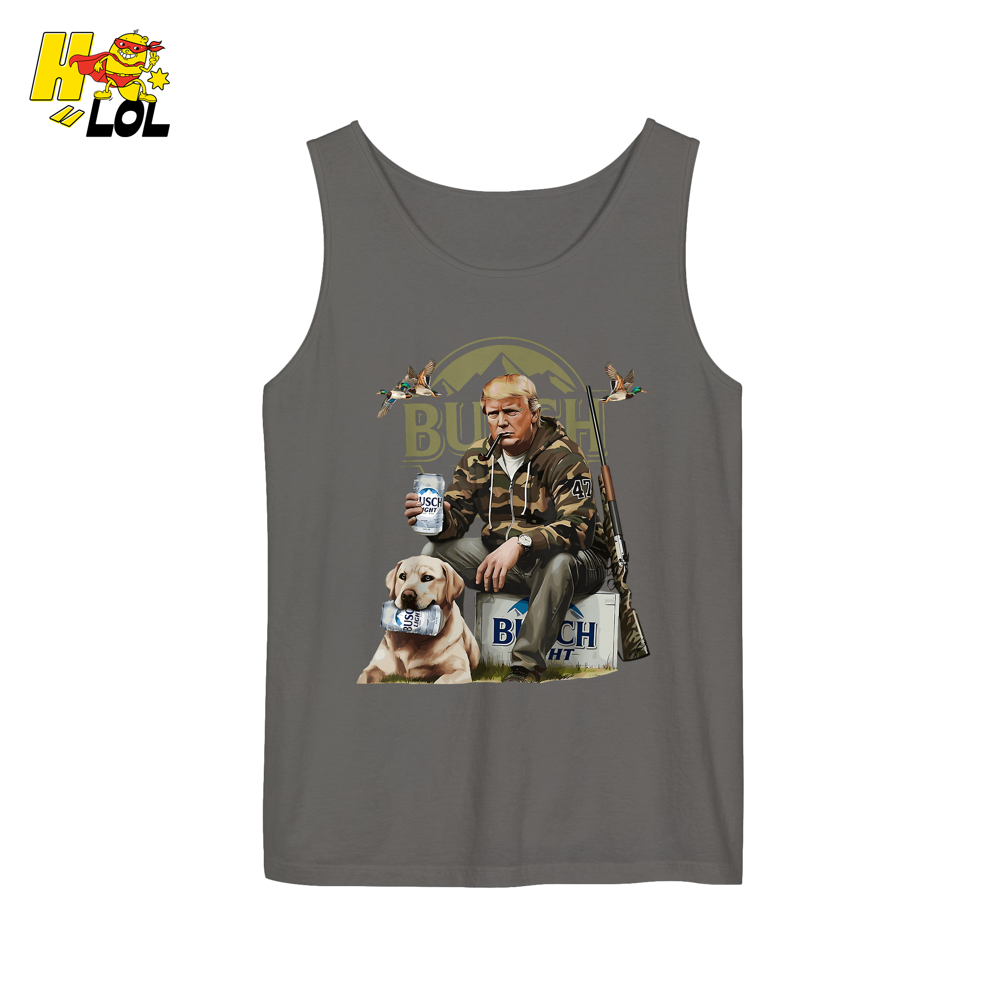 Busch Light Hunting Shirt Funny Deer Camp Dog Camo Shirt - HQLOL