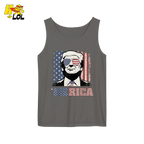 Merica Shirt Patriotic USA Flag Sunglasses Graphic Sweatshirt - HQLOL