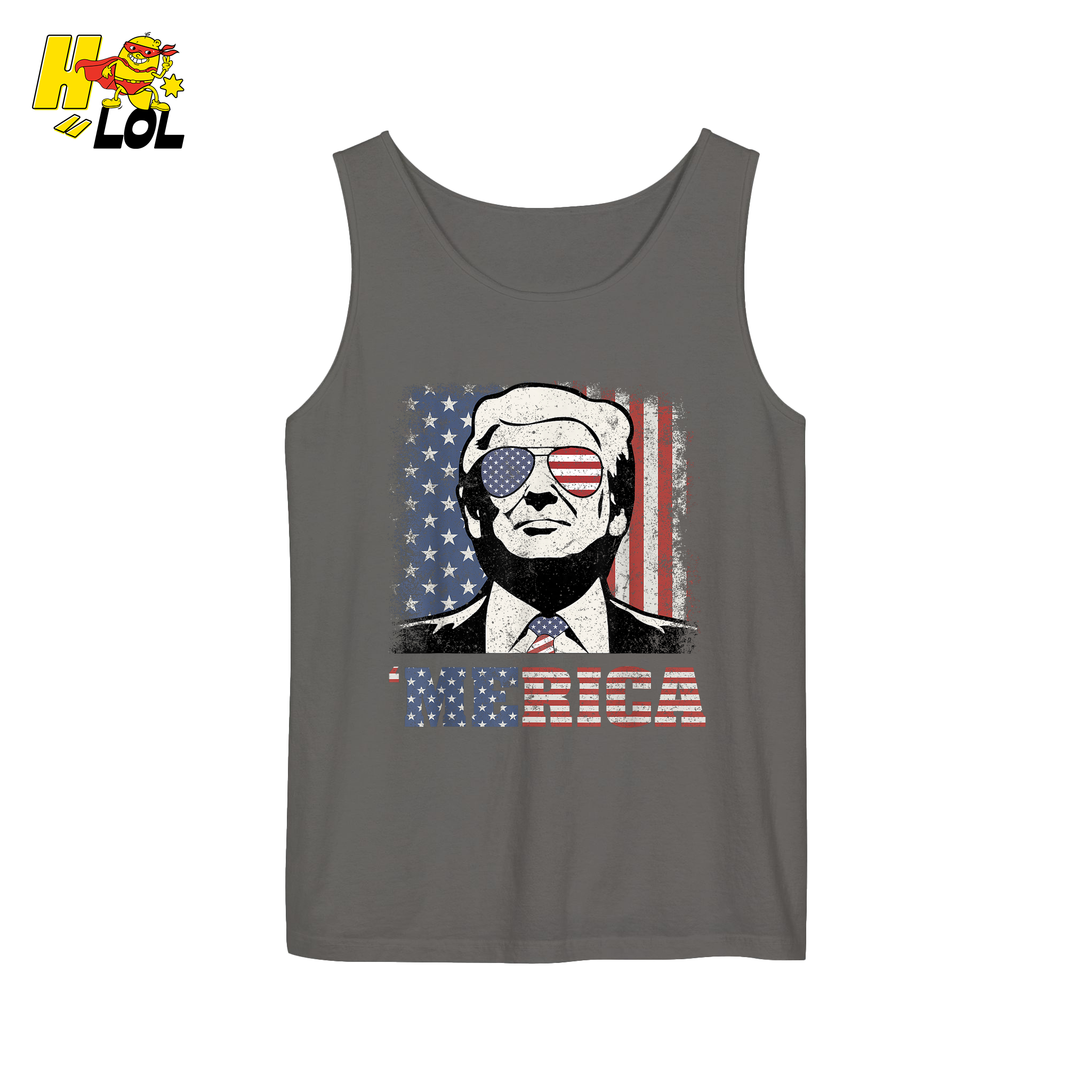 Merica Shirt Patriotic USA Flag Sunglasses Graphic Sweatshirt - HQLOL