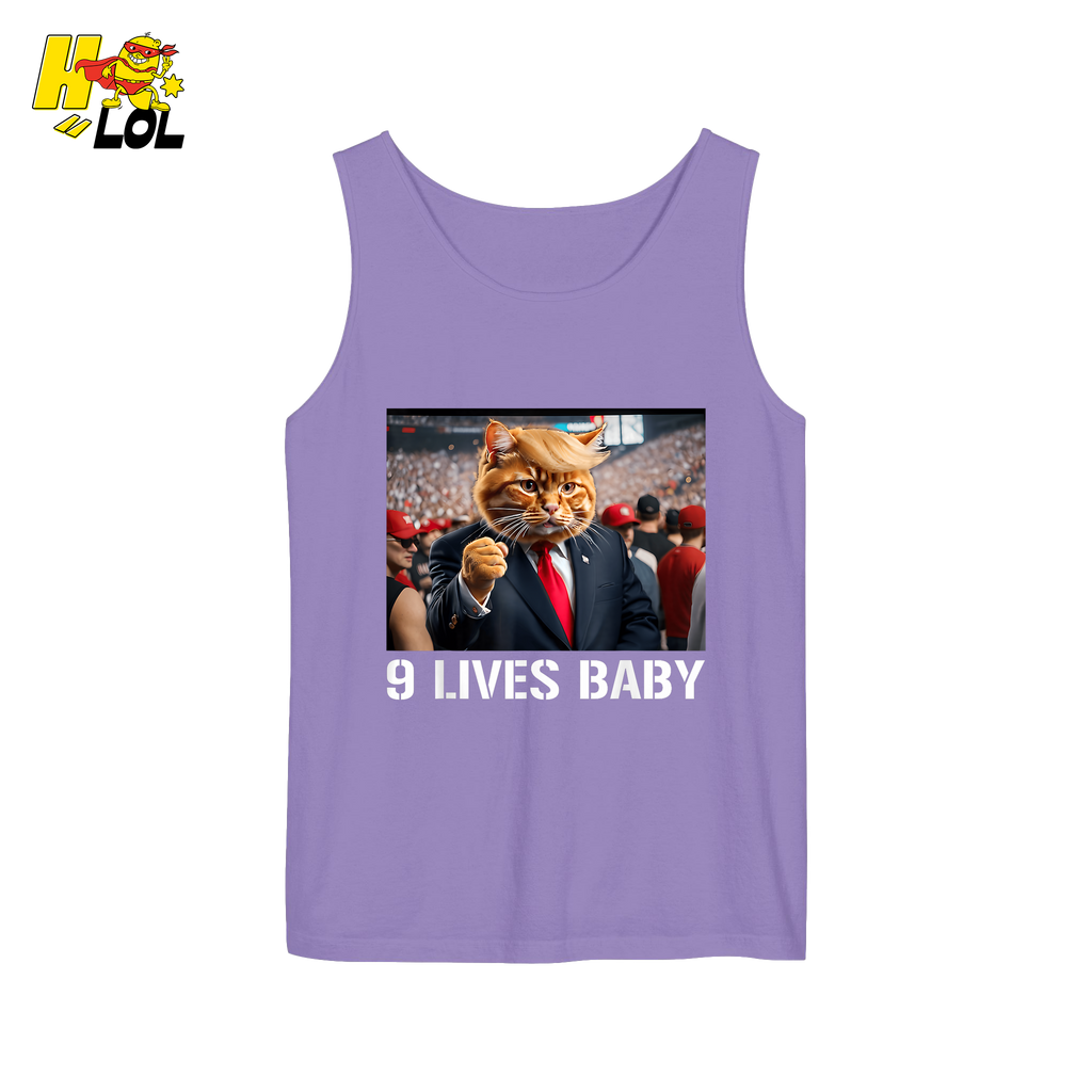 9 Lives Baby Shirt Funny Cat Meme Graphic Shirt - HQLOL