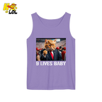 9 Lives Baby Shirt Funny Cat Meme Graphic Shirt - HQLOL