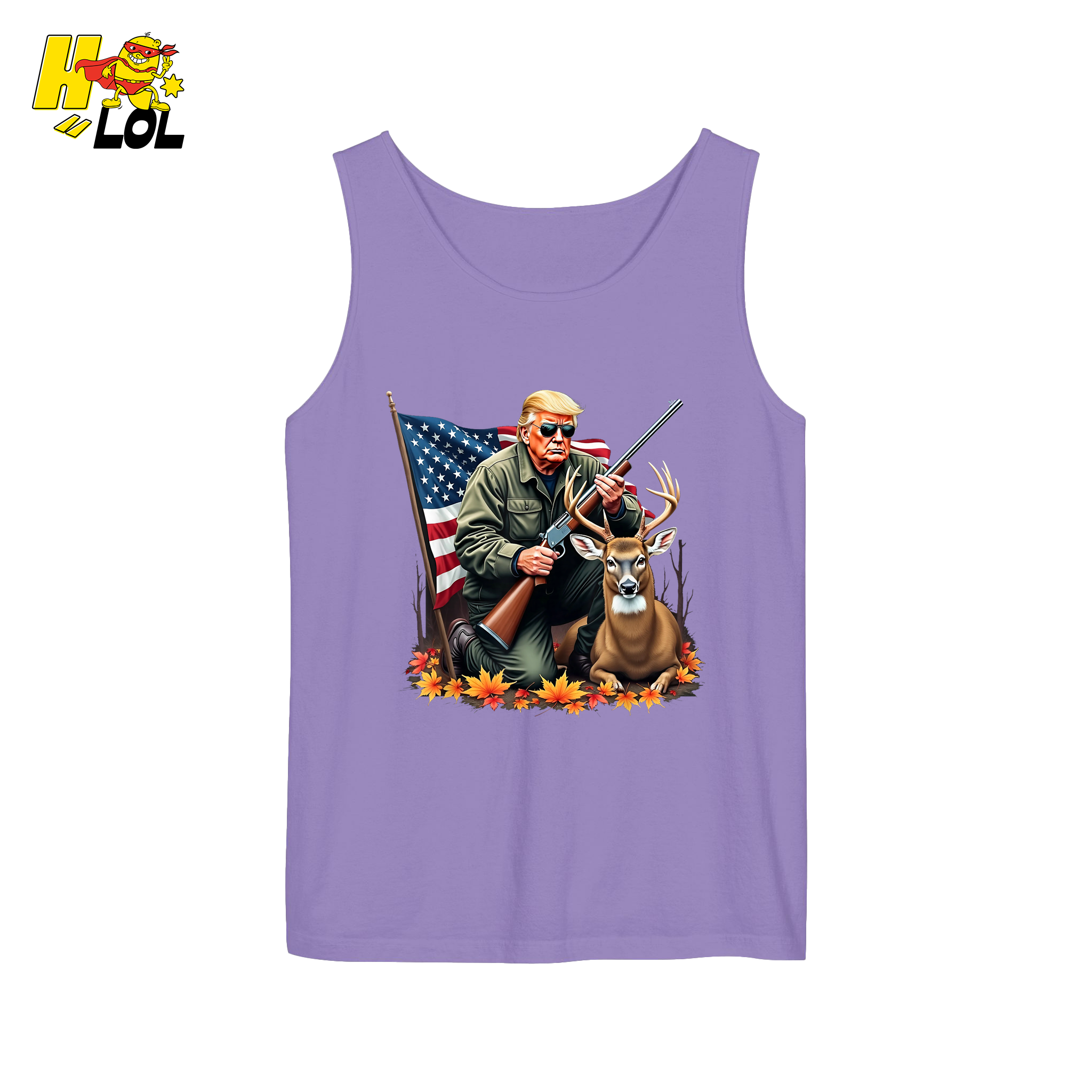 Patriotic Hunting Shirt Hunter Deer American Flag Graphic Shirt - HQLOL