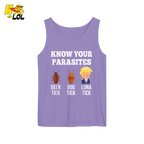 Know Your Parasites Shirt Funny Tick Meme Satire Graphic Shirt - HQLOL