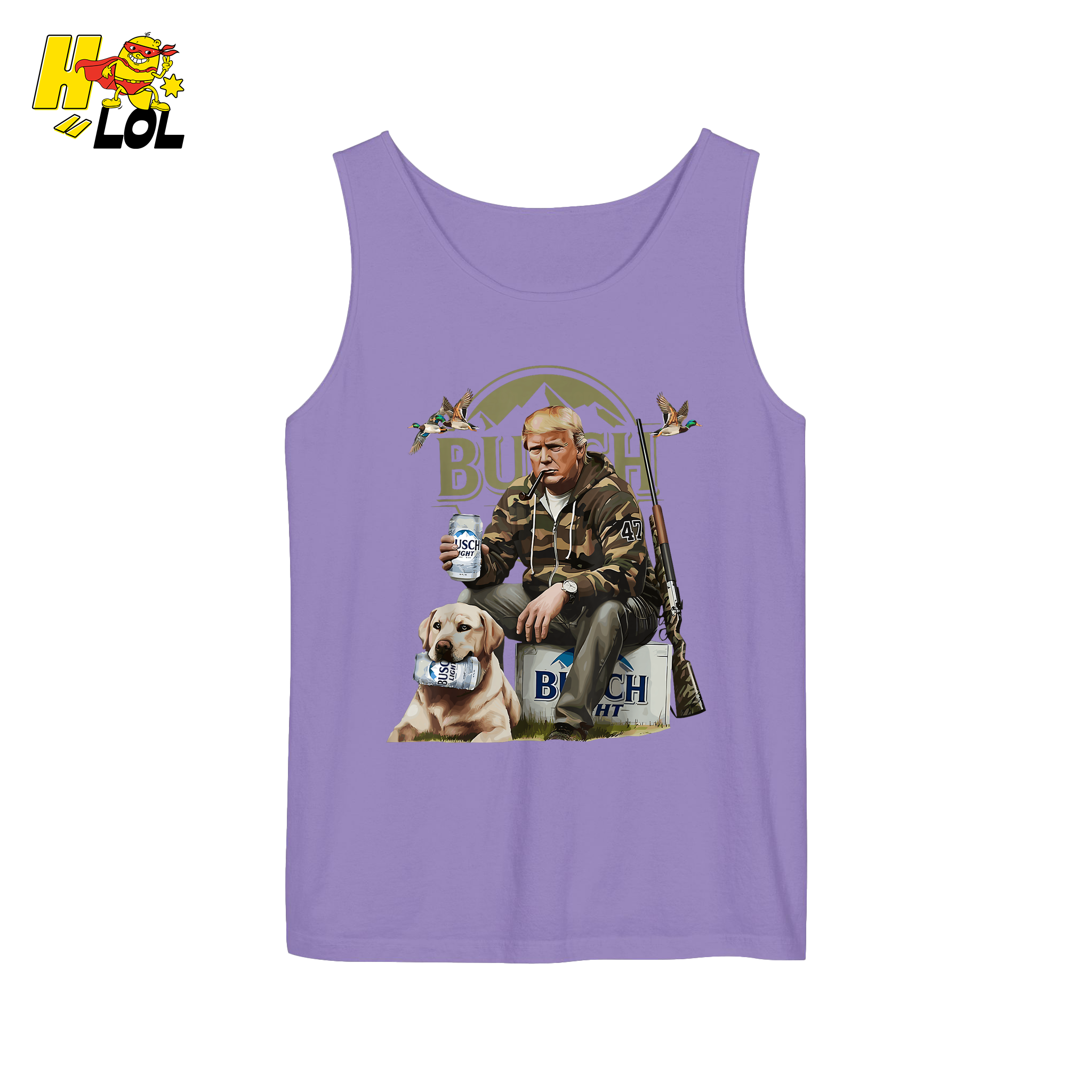 Busch Light Hunting Shirt Funny Deer Camp Dog Camo Shirt - HQLOL