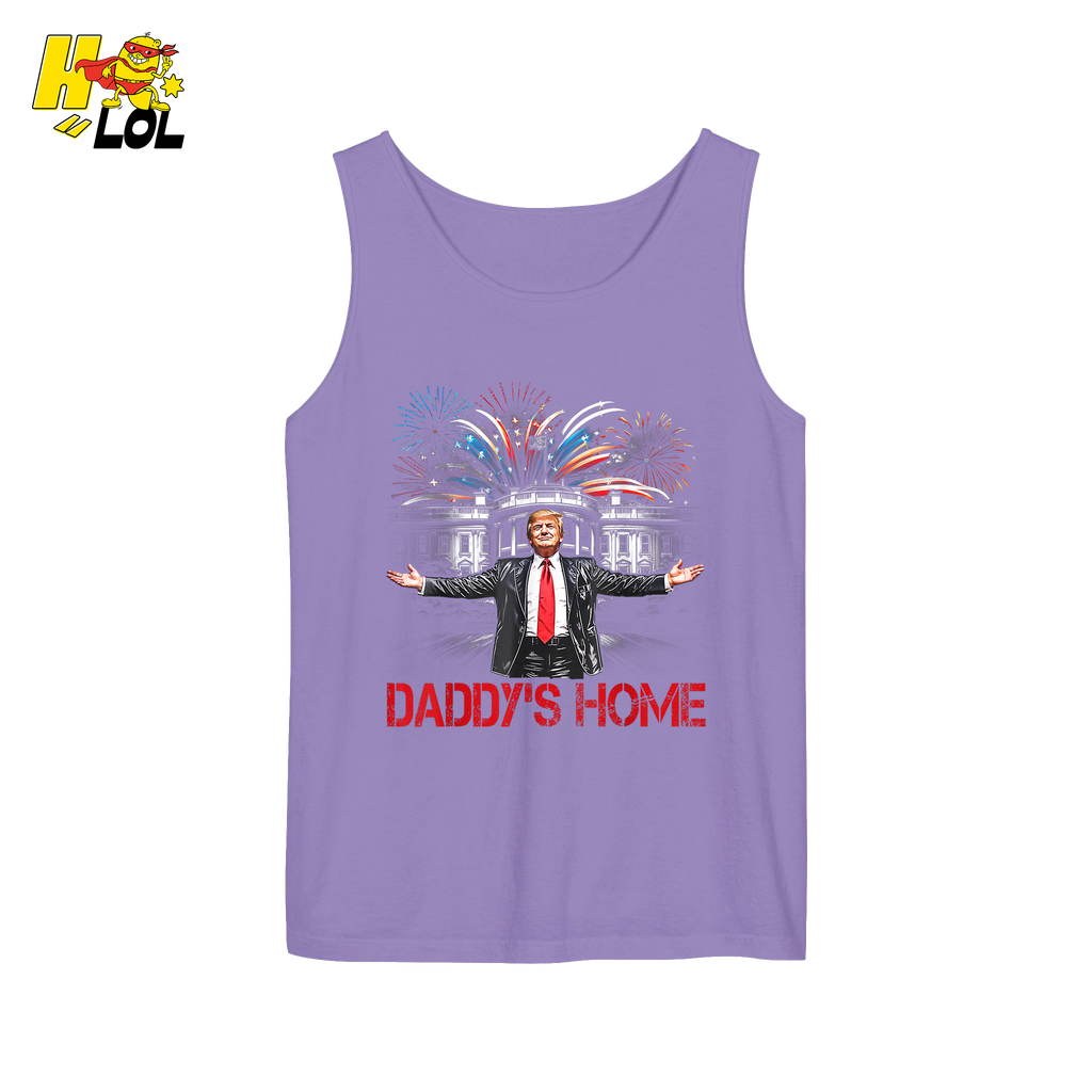 Daddy’s Home Shirt Patriotic Fireworks Political Graphic Shirt - HQLOL