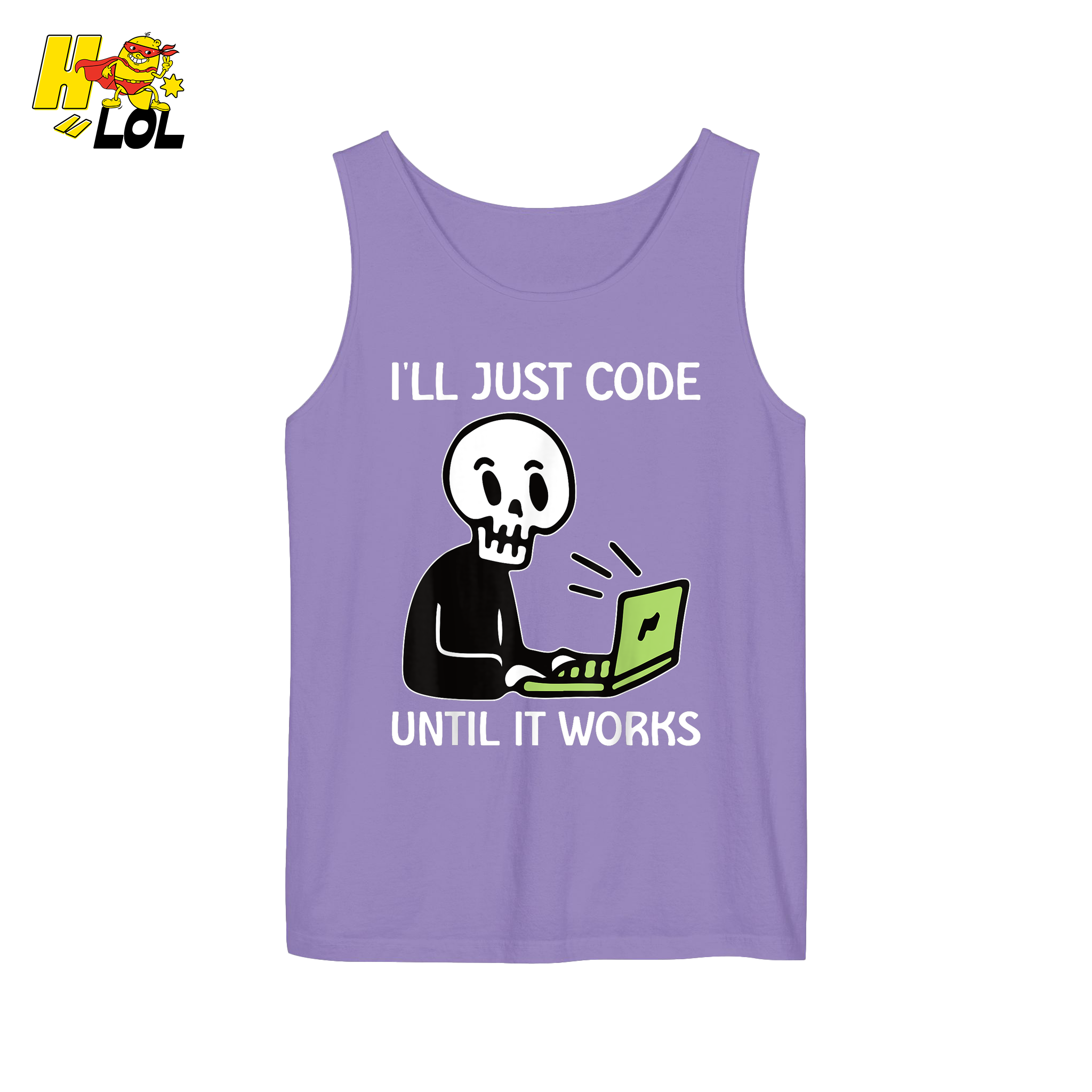 I’ll Just Code Until It Works Shirt Funny Skeleton Programmer Shirt - HQLOL