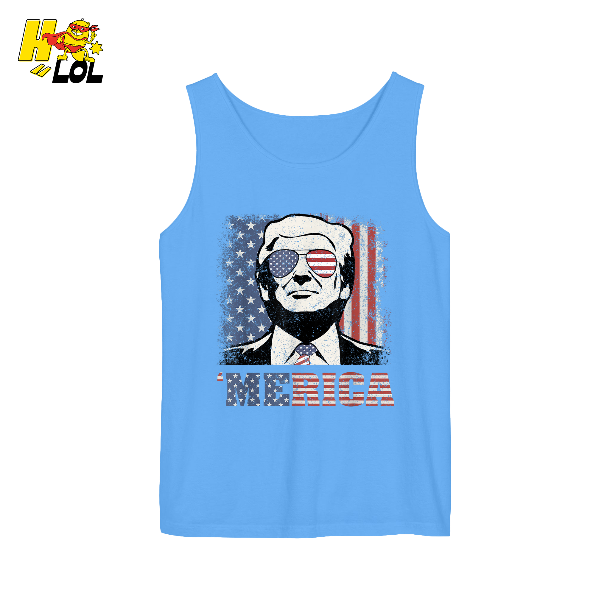 Merica Shirt Patriotic USA Flag Sunglasses Graphic Sweatshirt - HQLOL