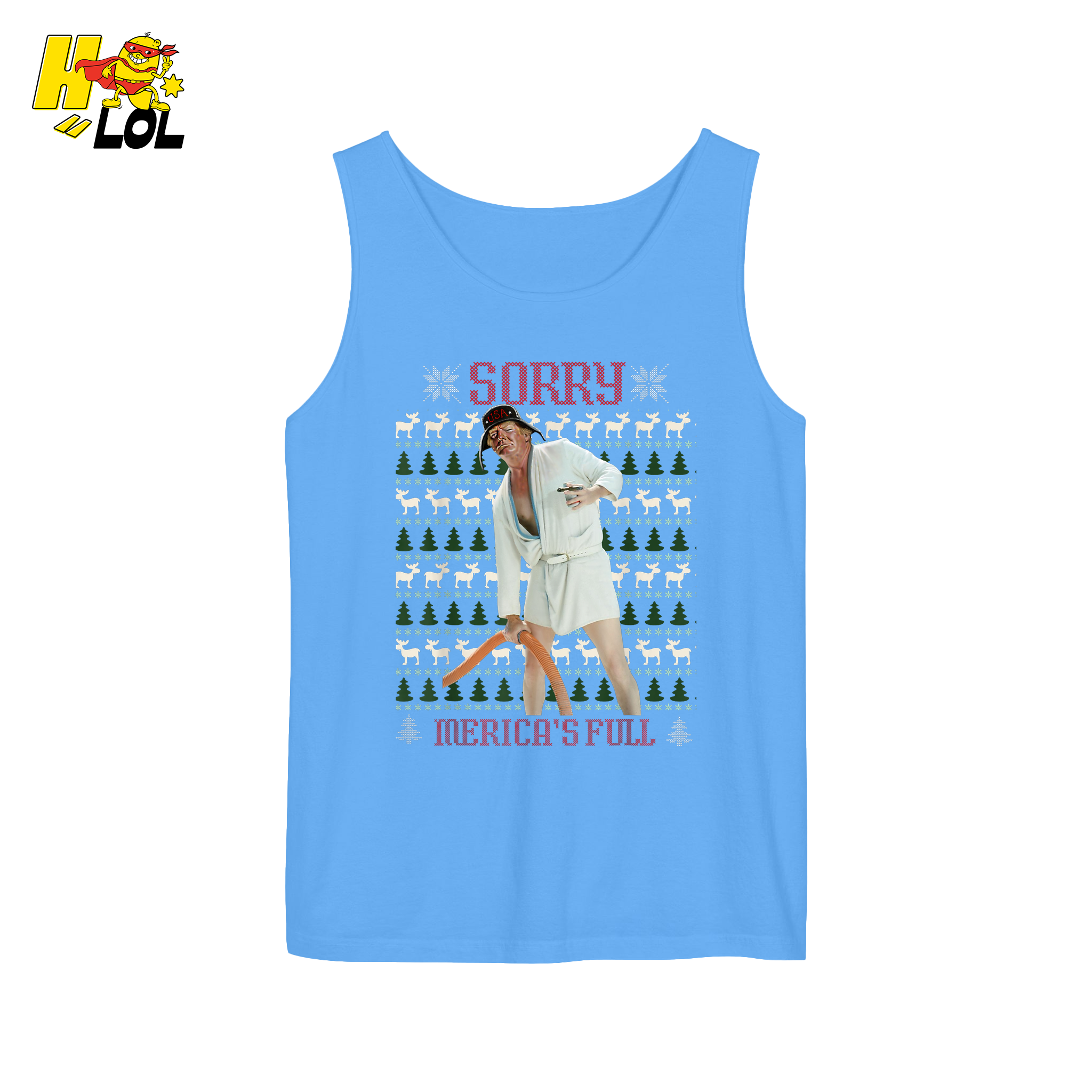 Sorry Merica’s Full Shirt Funny Ugly Christmas Holiday Shirt - HQLOL