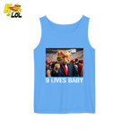 9 Lives Baby Shirt Funny Cat Meme Graphic Shirt - HQLOL