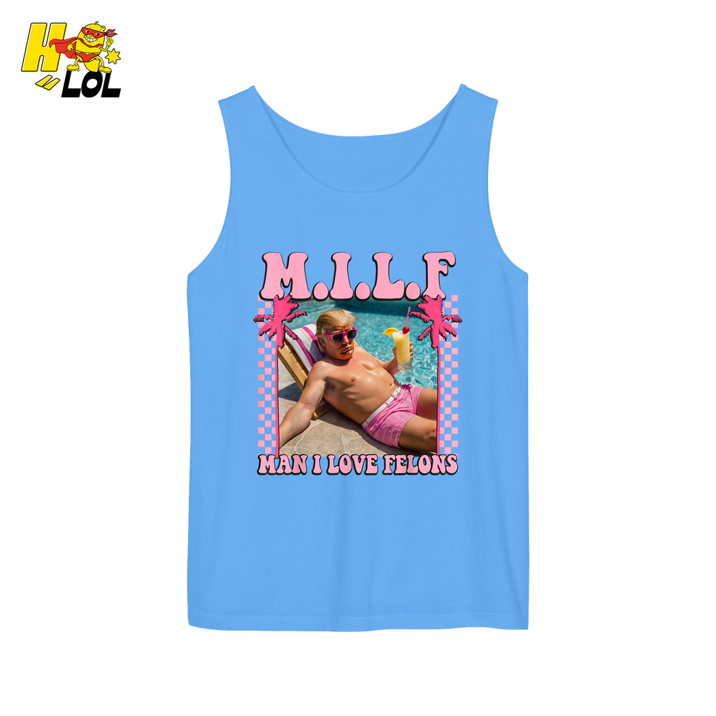 MILF Man I Love Felons Shirt Funny Pink Retro Meme Shirt - HQLOL