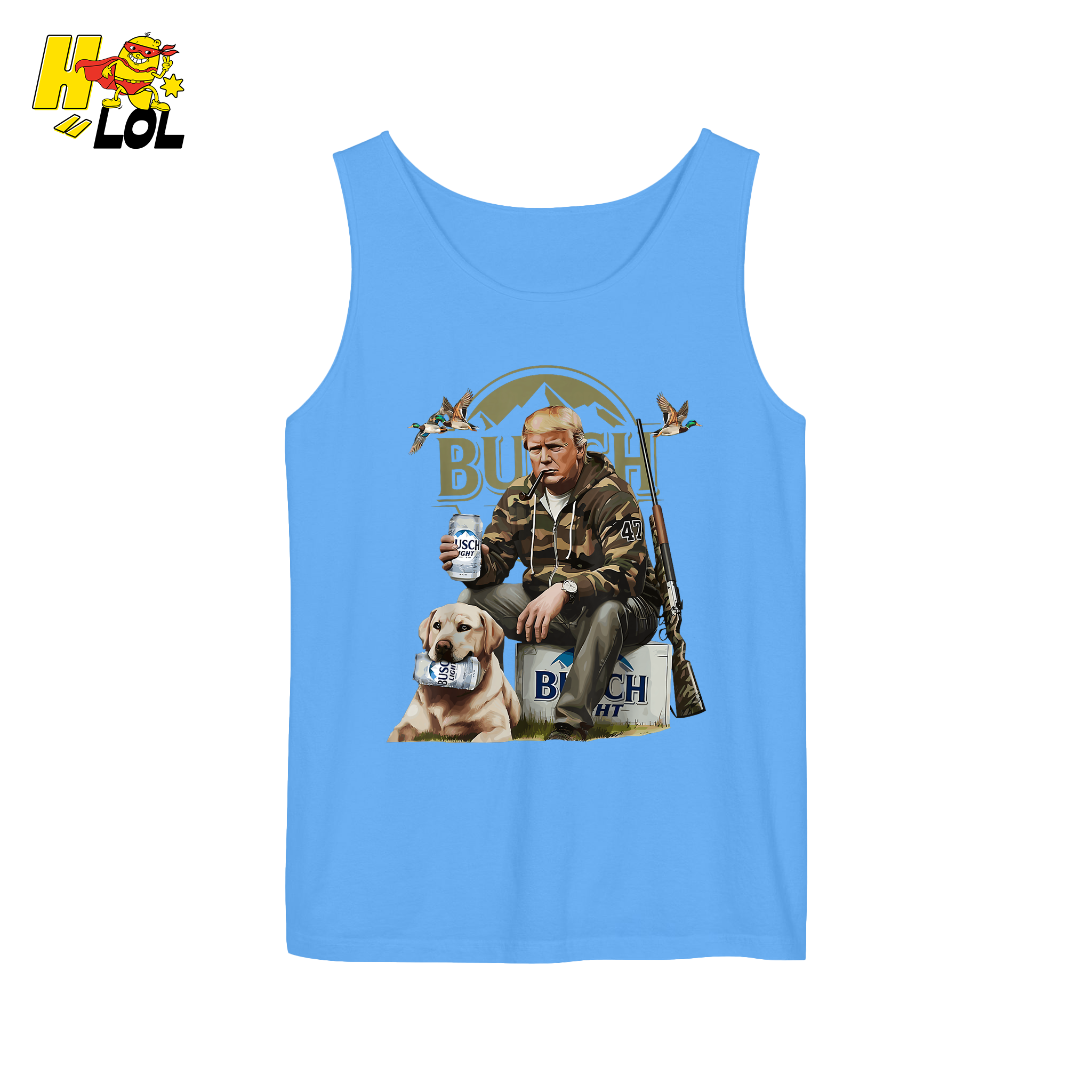 Busch Light Hunting Shirt Funny Deer Camp Dog Camo Shirt - HQLOL