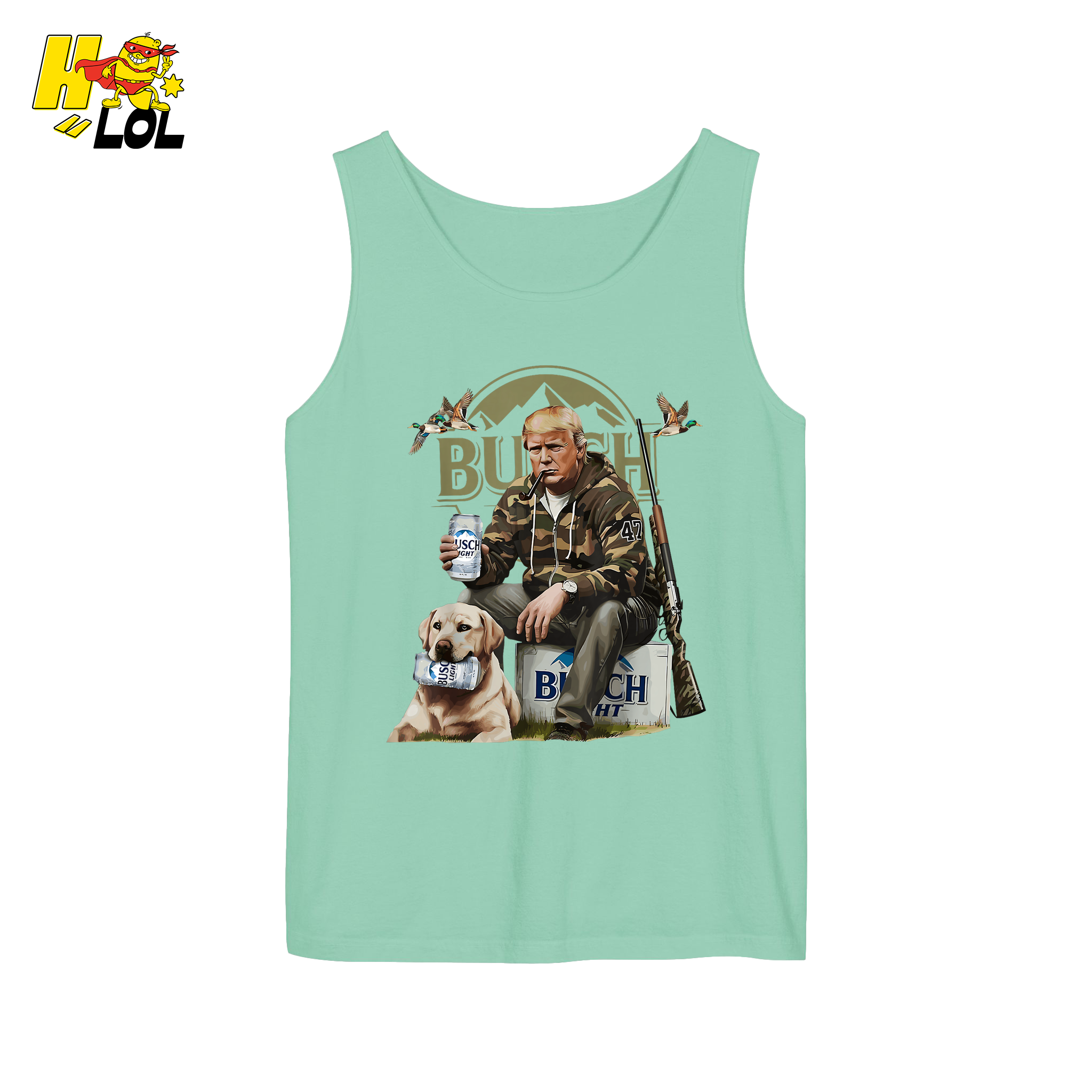 Busch Light Hunting Shirt Funny Deer Camp Dog Camo Shirt - HQLOL