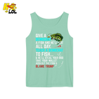 Funny Political Fishing Shirt Teach a Democrat to Fish Blame Trump - HQLOL