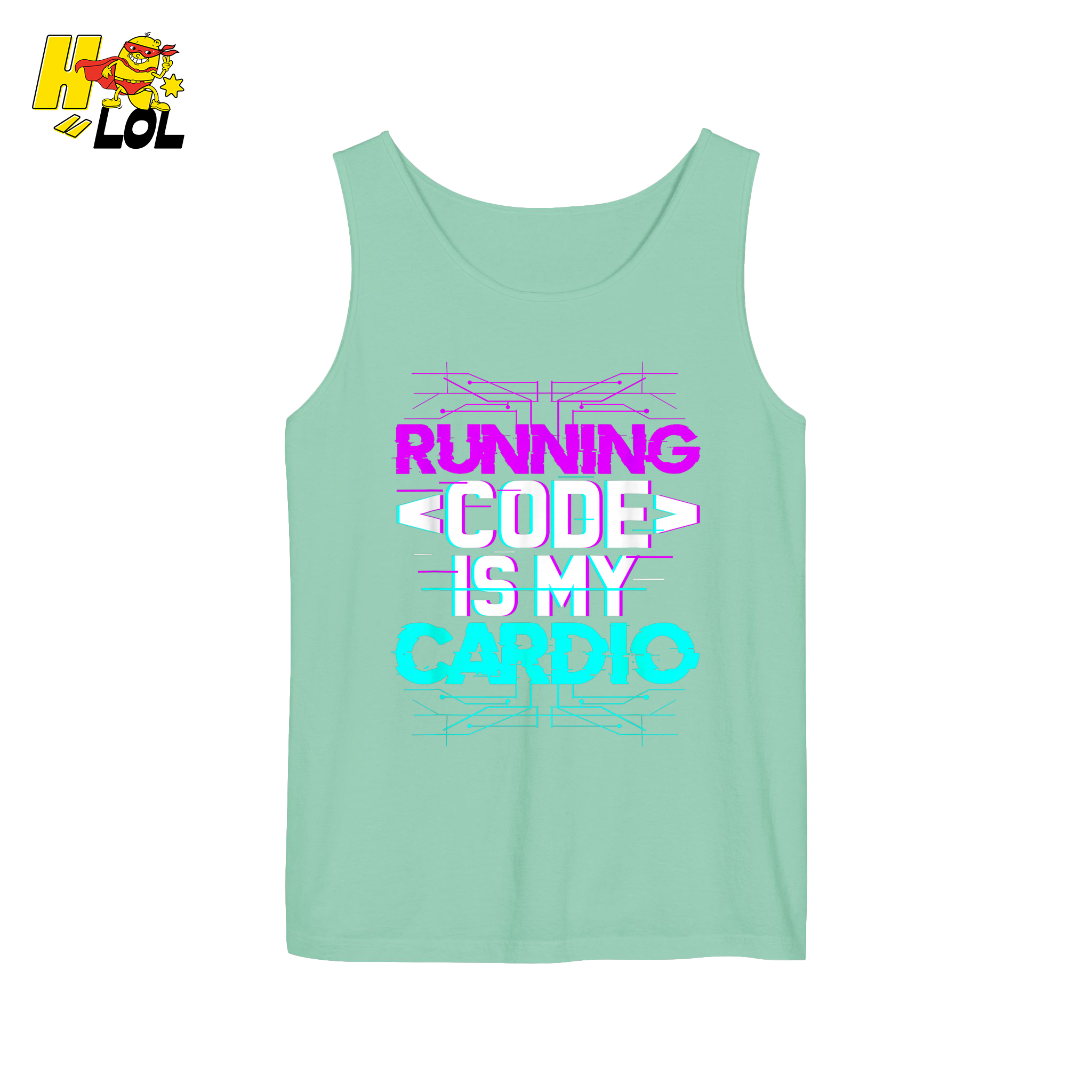 Running Code Is My Cardio Shirt Funny Programmer Neon Shirt - HQLOL