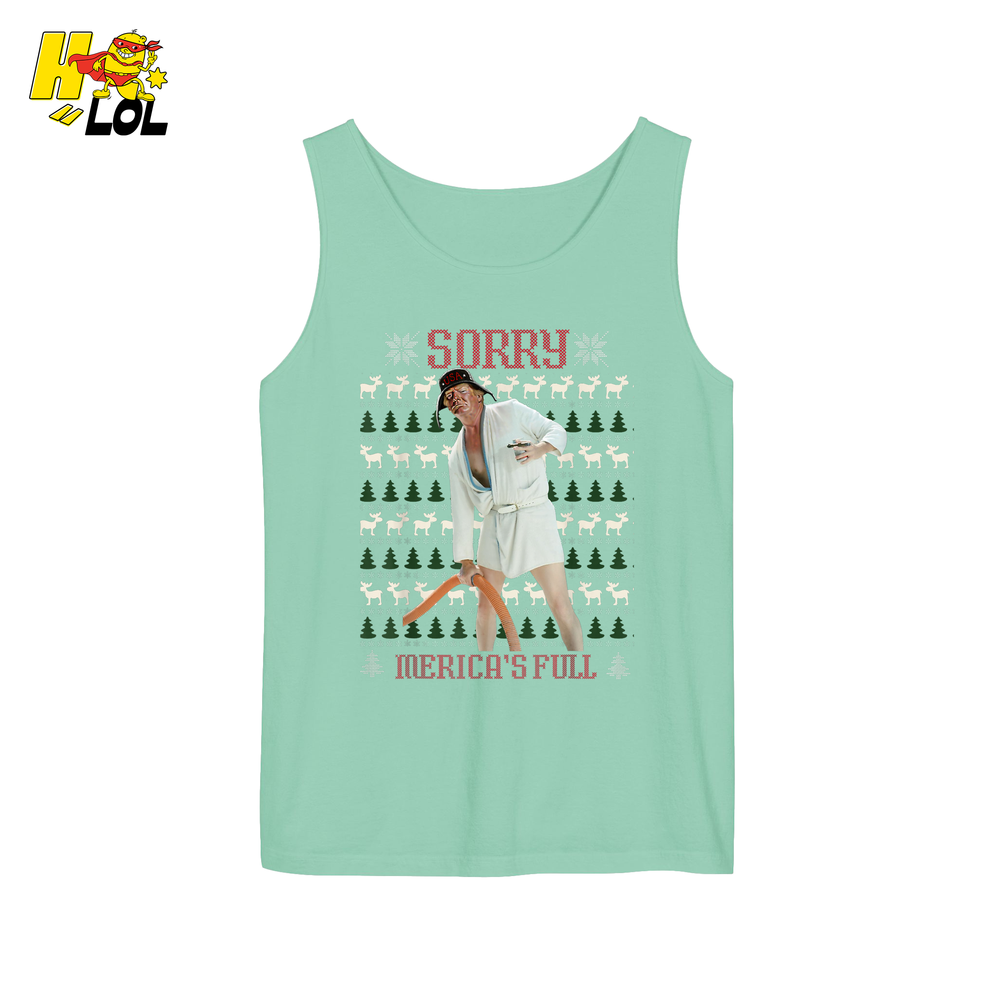 Sorry Merica’s Full Shirt Funny Ugly Christmas Holiday Shirt - HQLOL