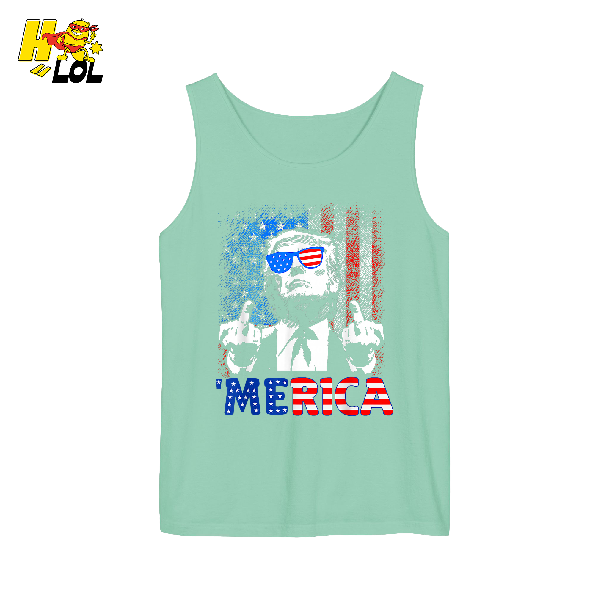 Merica Shirt Funny Patriotic USA Flag Graphic Shirt - HQLOL