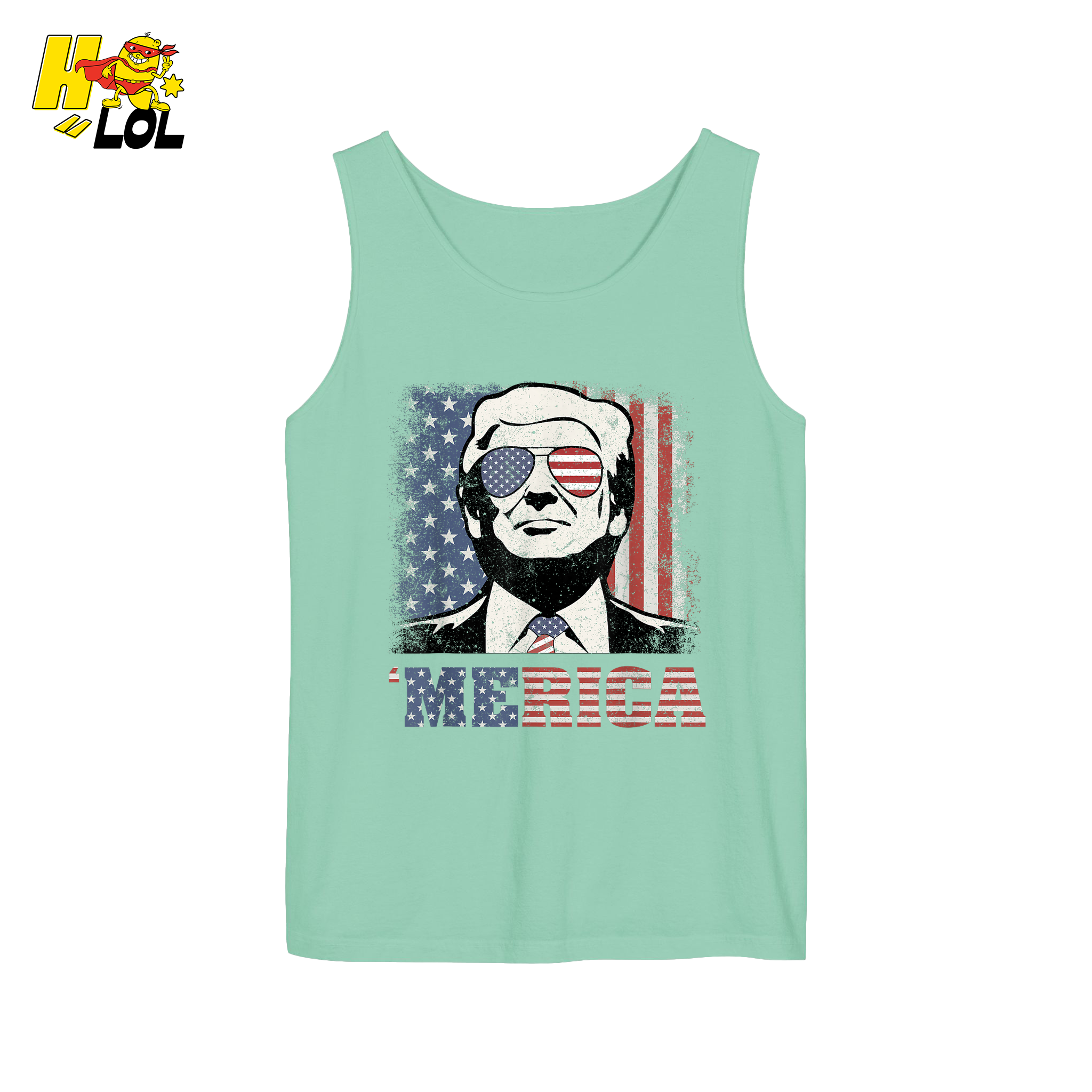 Merica Shirt Patriotic USA Flag Sunglasses Graphic Sweatshirt - HQLOL