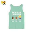 Know Your Parasites Shirt Funny Tick Meme Satire Graphic Shirt - HQLOL
