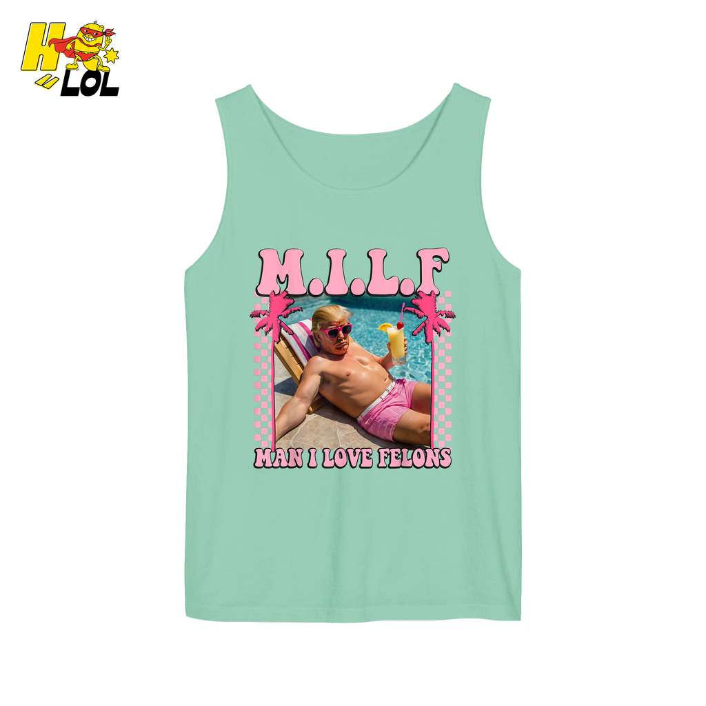 MILF Man I Love Felons Shirt Funny Pink Retro Meme Shirt - HQLOL