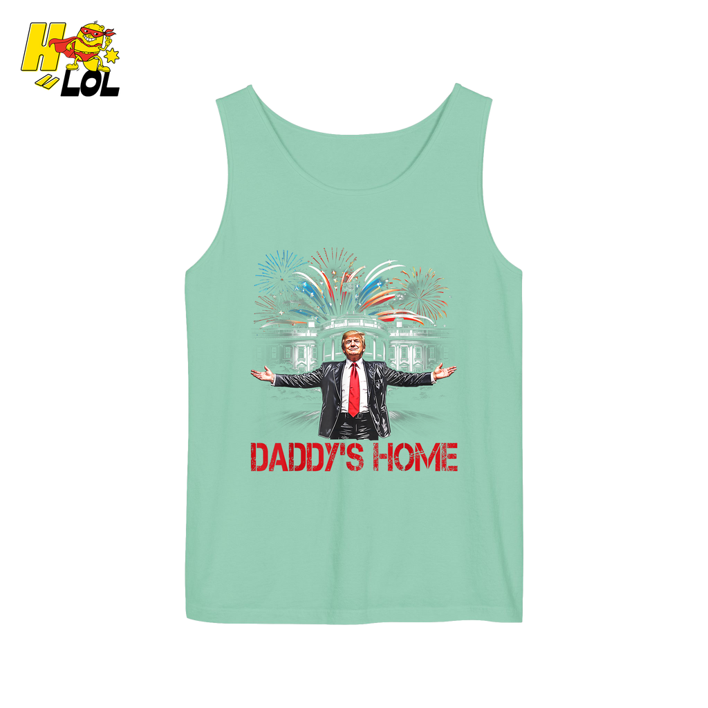 Daddy’s Home Shirt Patriotic Fireworks Political Graphic Shirt - HQLOL