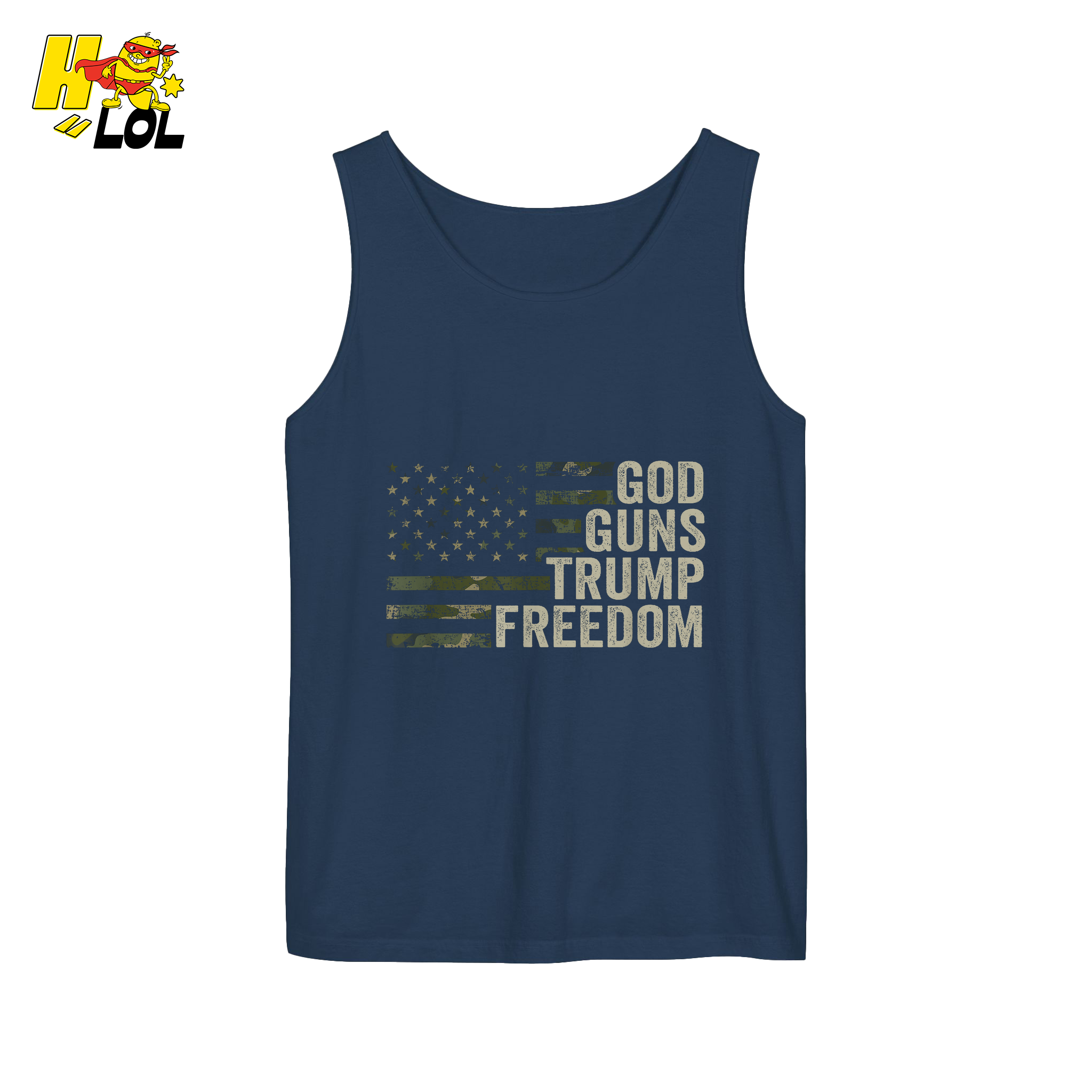 God Guns Trump Freedom Shirt Patriotic Camo Flag Shirt - HQLOL