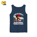 God Is Great Kamala Is Crazy - Trump Beer Patriotic Shirt - HQLOL