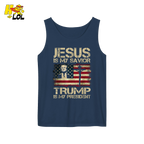 Jesus Is My Savior Trump Is My President Shirt Christian Patriotic - HQLOL