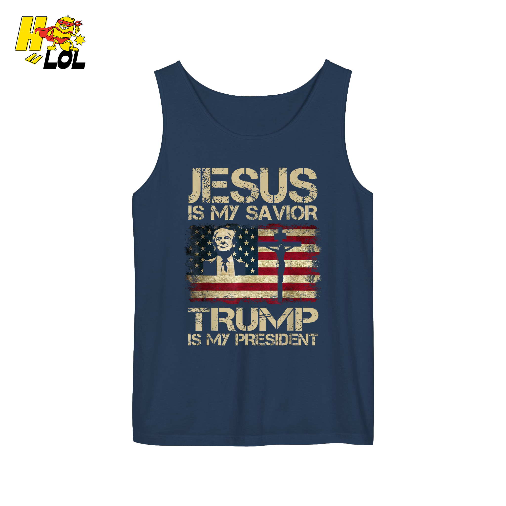 Jesus Is My Savior Trump Is My President Shirt Christian Patriotic - HQLOL