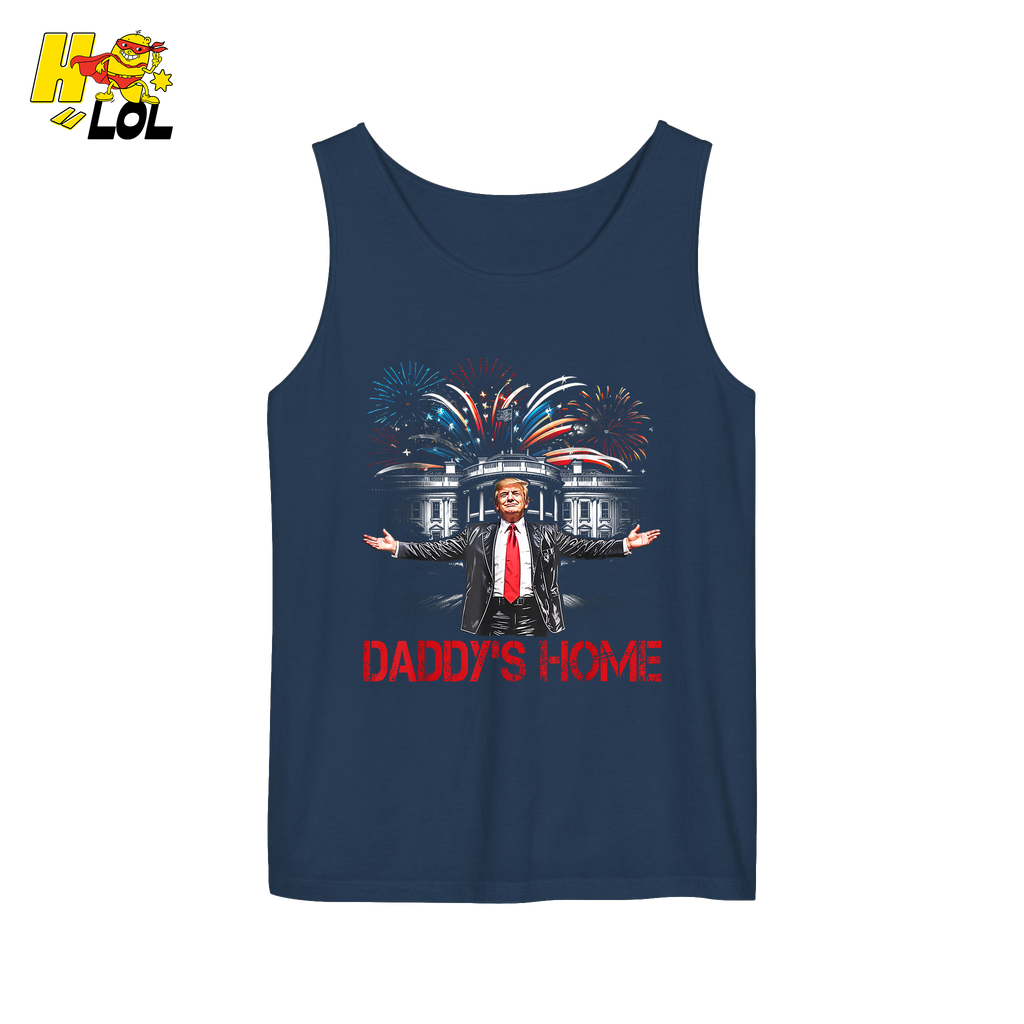 Daddy’s Home Shirt Patriotic Fireworks Political Graphic Shirt - HQLOL