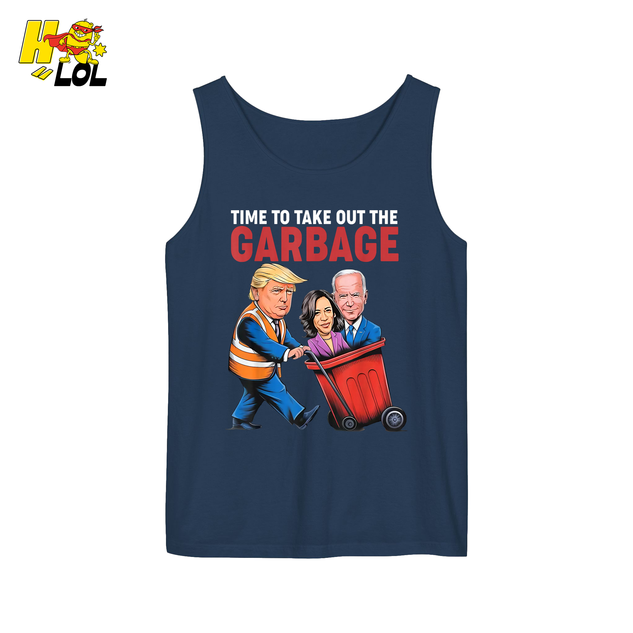 Trump Dumping Biden & Harris “Garbage” Shirt – Funny Political Satire Gift - HQLOL