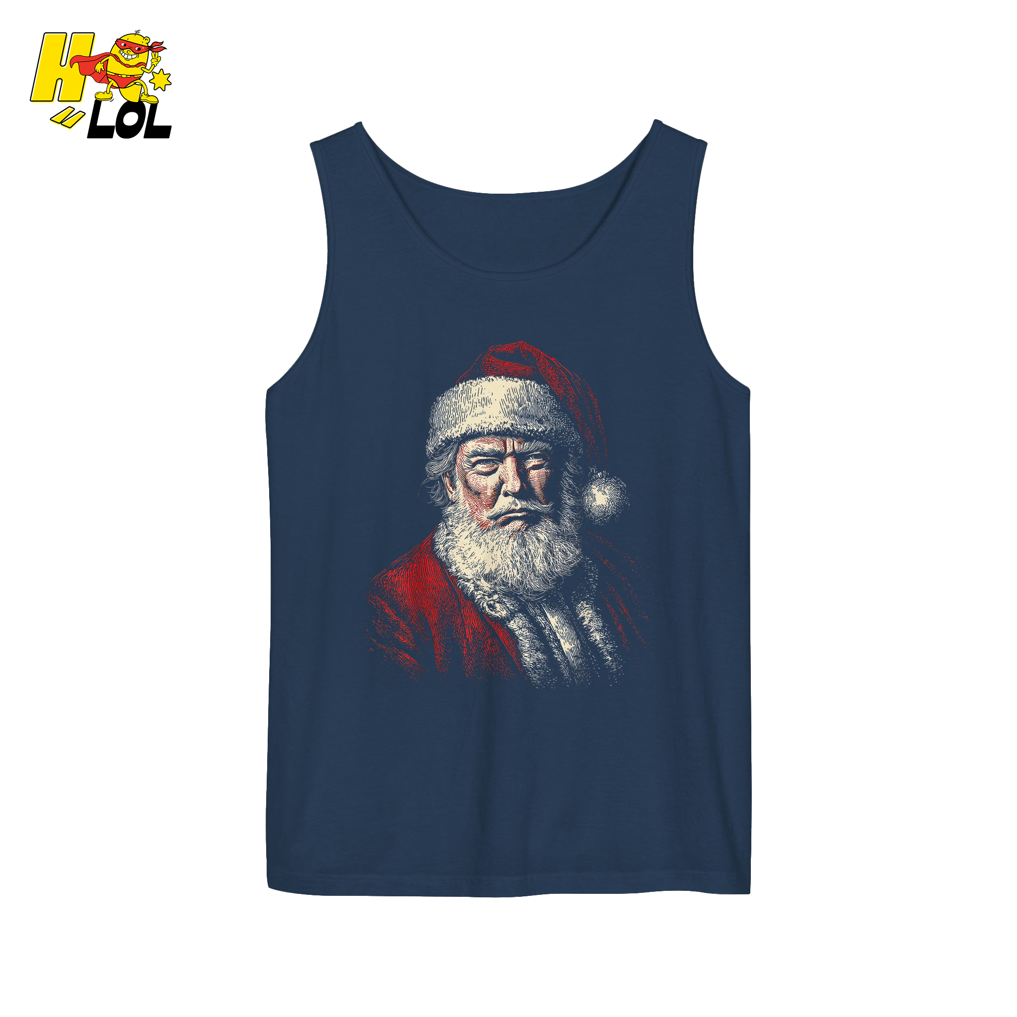Vintage Santa Portrait Shirt Trump-Inspired Parody Christmas Gifts - HQLOL