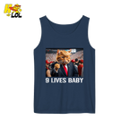 9 Lives Baby Shirt Funny Cat Meme Graphic Shirt - HQLOL