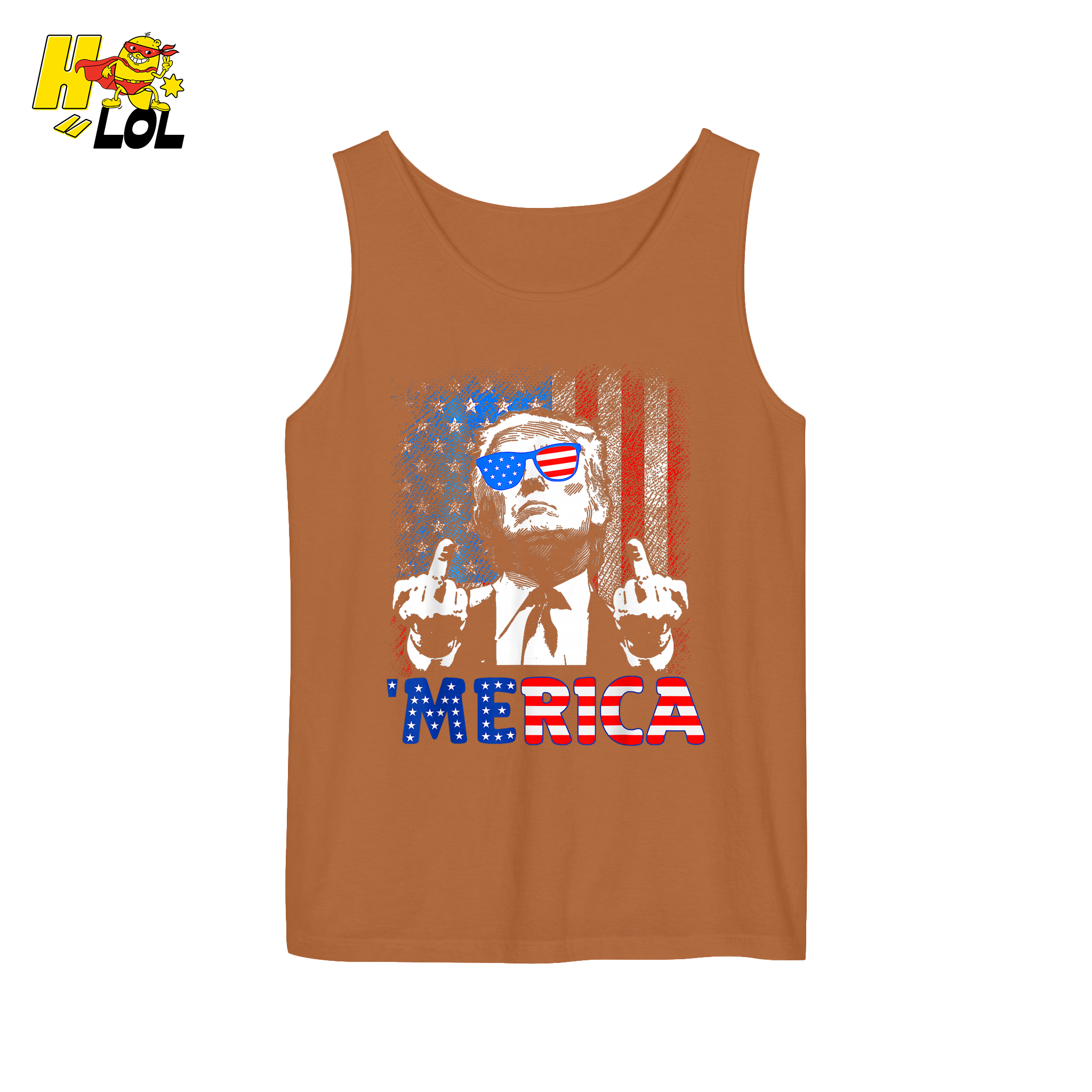 Merica Shirt Funny Patriotic USA Flag Graphic Shirt - HQLOL