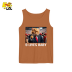 9 Lives Baby Shirt Funny Cat Meme Graphic Shirt - HQLOL