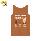 Know Your Parasites Shirt Funny Tick Meme Satire Graphic Shirt - HQLOL