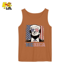 Merica Shirt Patriotic USA Flag Sunglasses Graphic Sweatshirt - HQLOL