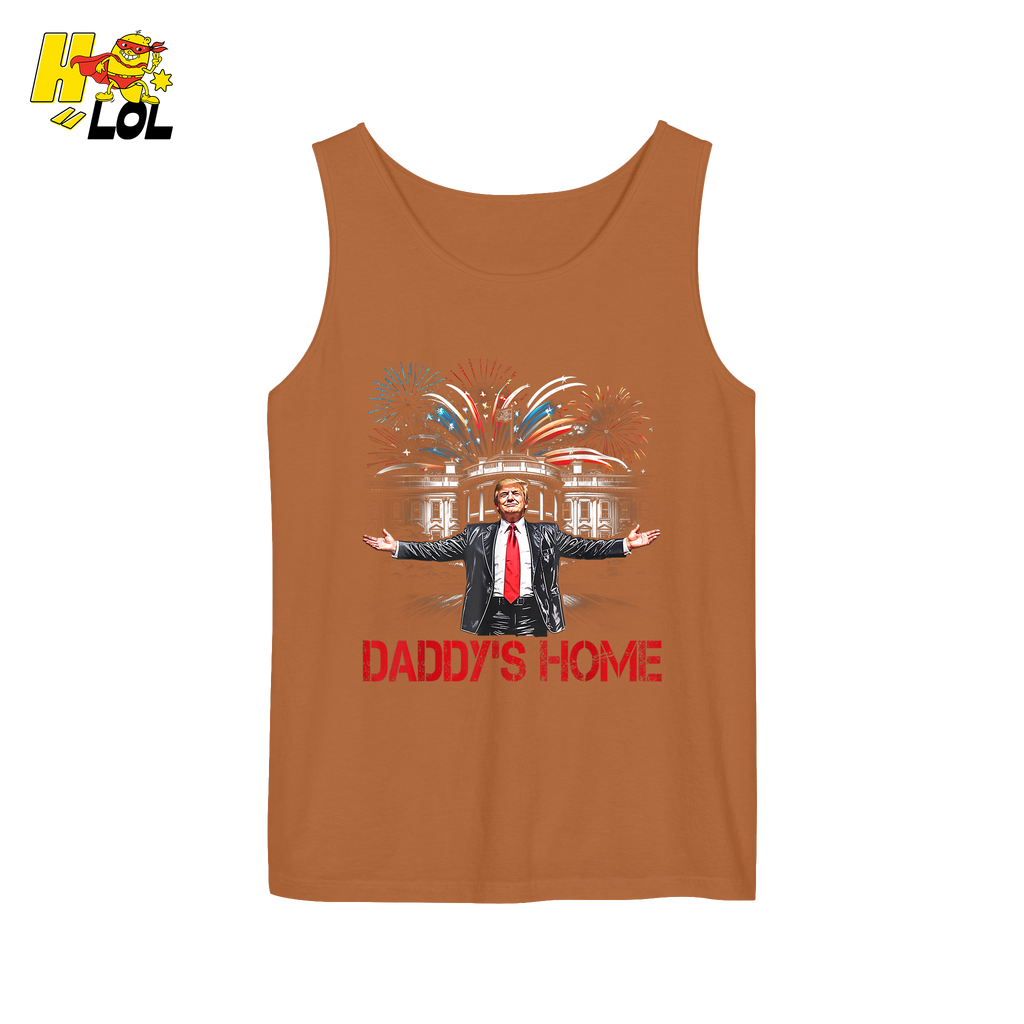 Daddy’s Home Shirt Patriotic Fireworks Political Graphic Shirt - HQLOL