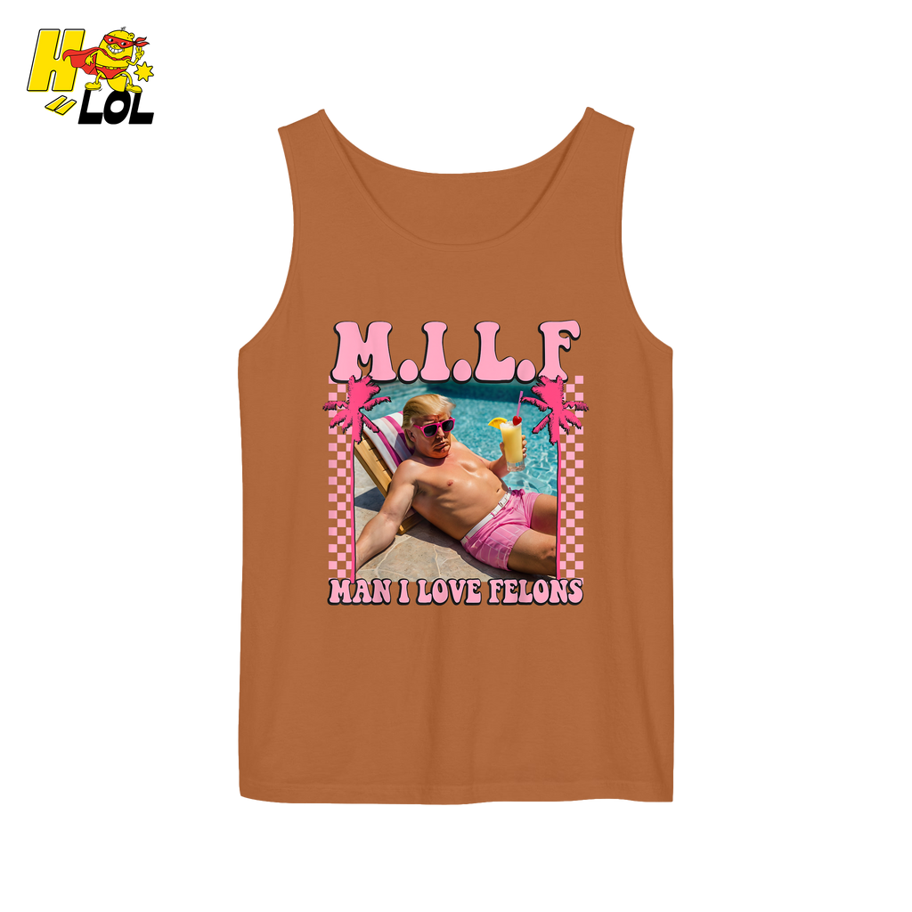 MILF Man I Love Felons Shirt Funny Pink Retro Meme Shirt - HQLOL