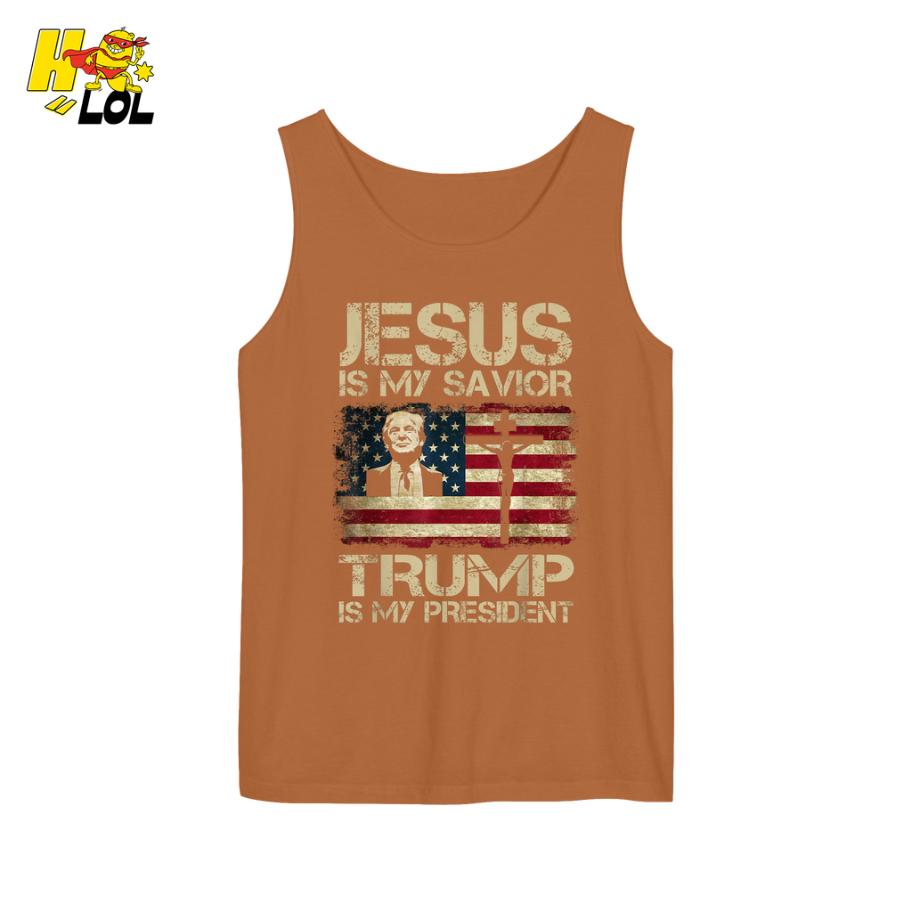 Jesus Is My Savior Trump Is My President Shirt Christian Patriotic - HQLOL