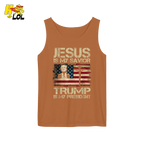 Jesus Is My Savior Trump Is My President Shirt Christian Patriotic - HQLOL