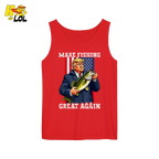 Make Fishing Great Again Shirt Funny Patriotic Bass Fishing Shirt - HQLOL