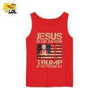Jesus Is My Savior Trump Is My President Shirt Christian Patriotic - HQLOL